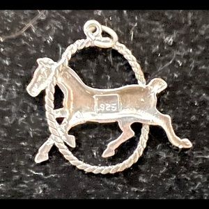 Vintage 925 Sterling Silver Horse Pendant